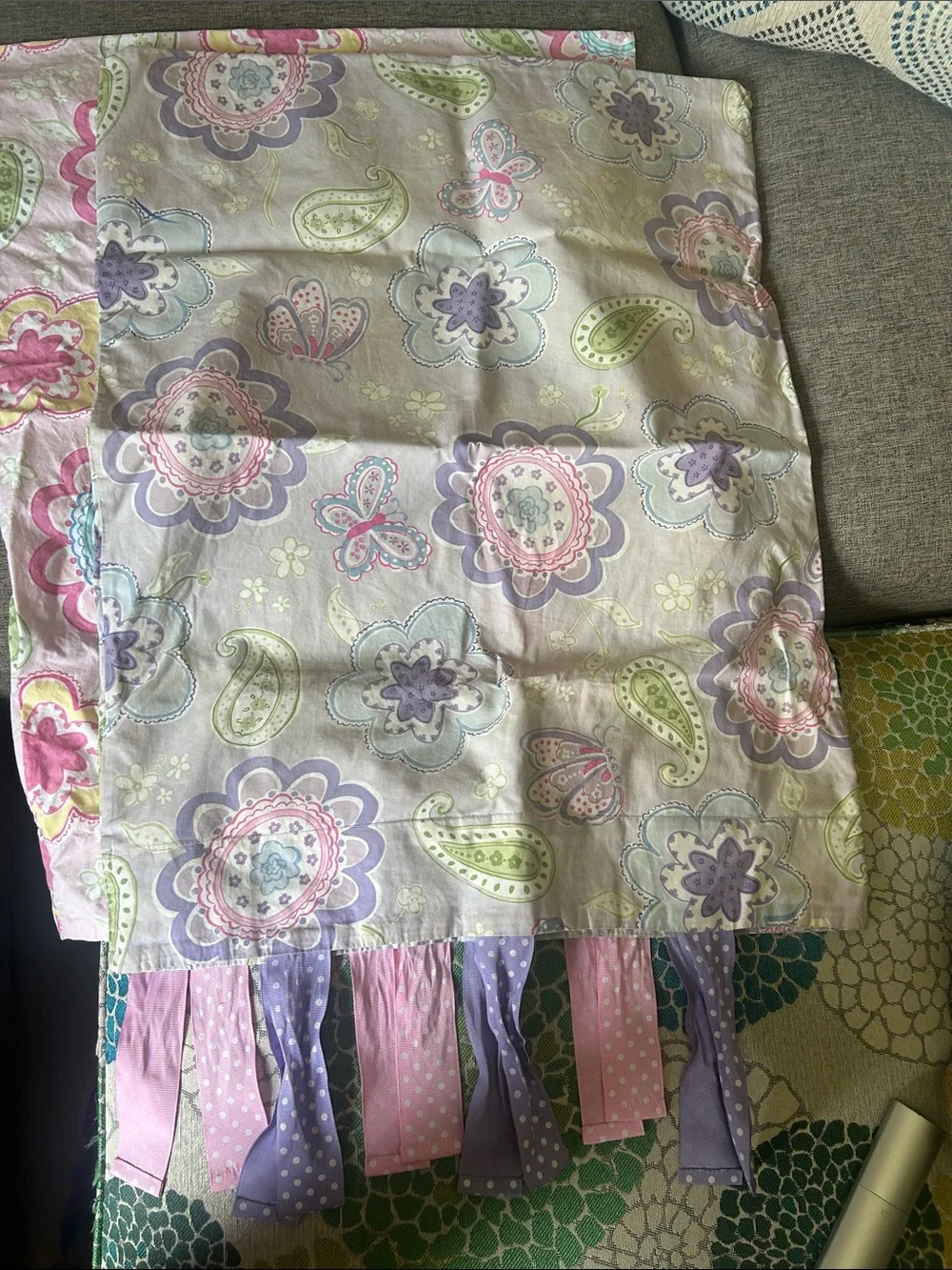 Floral Paisley Twin Duvet/Sham - Pink & Lavender